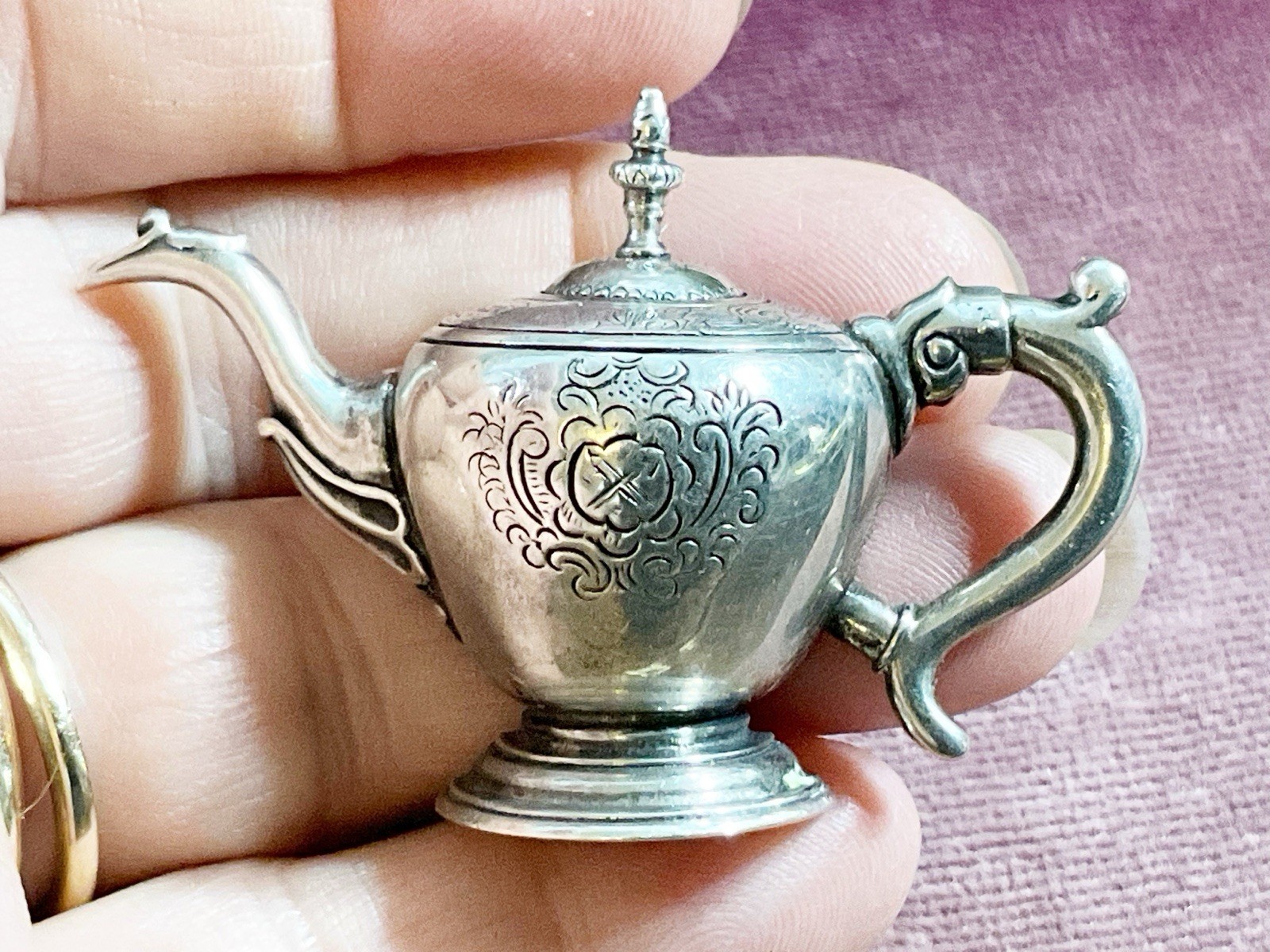 Vintage Sterling Silver Paul Revere Teapot Pin Brooch Boston Museum Of Fine Arts