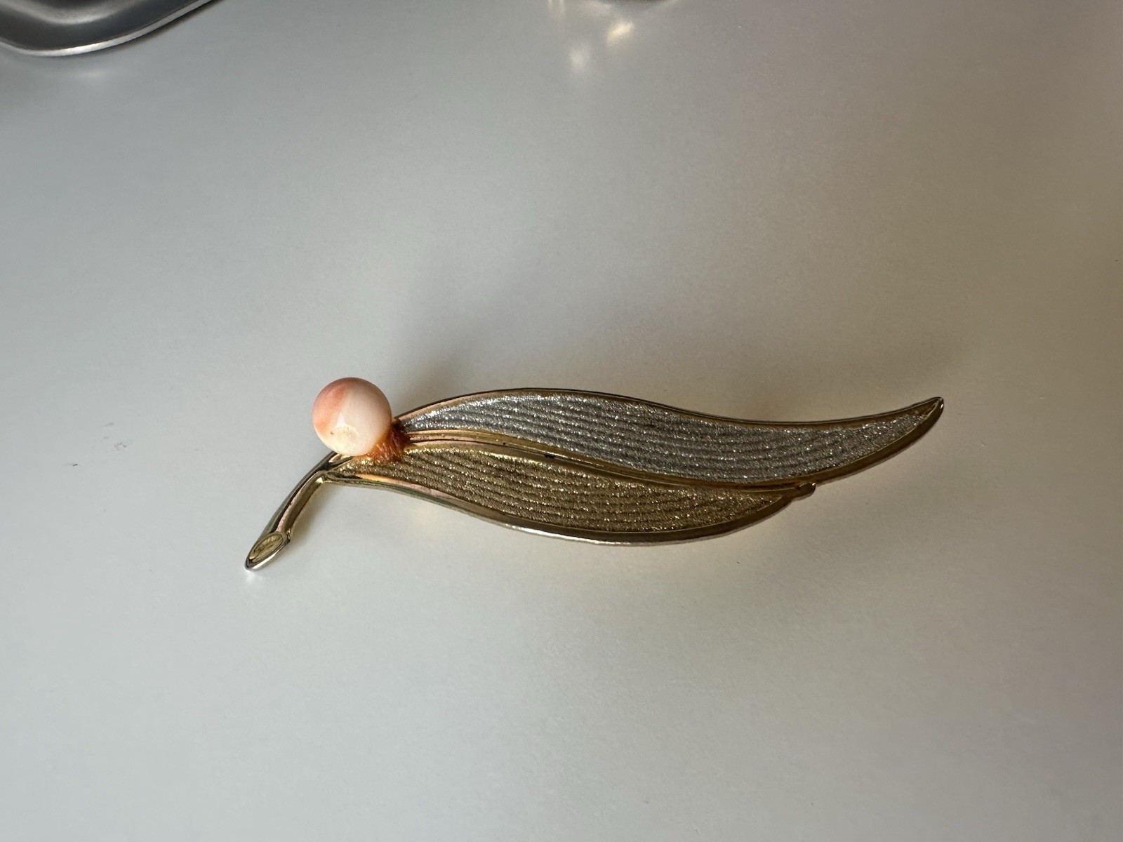 Vintage Japanese Momo Coral Brooch