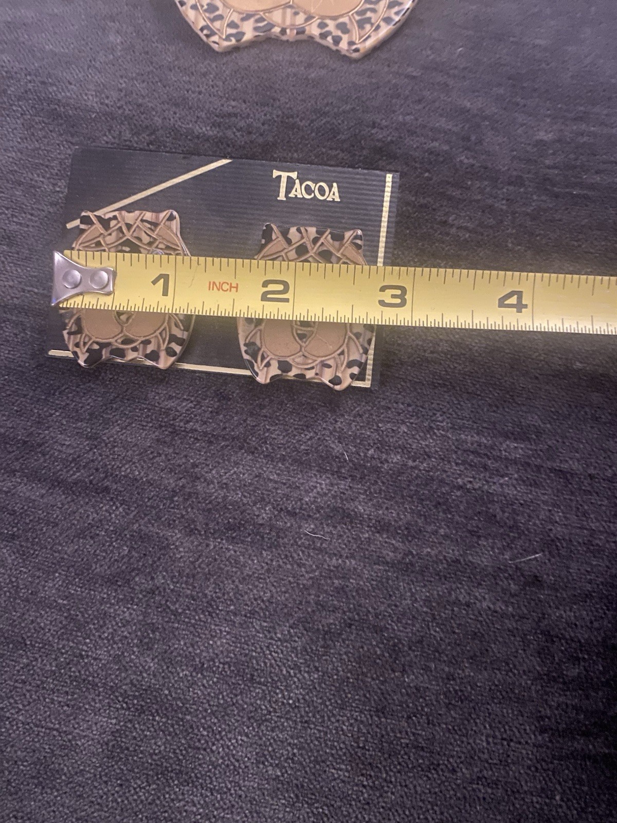 Vintage Tacoa Cheetah Earrings And Brooch/Pin Set New Never used.