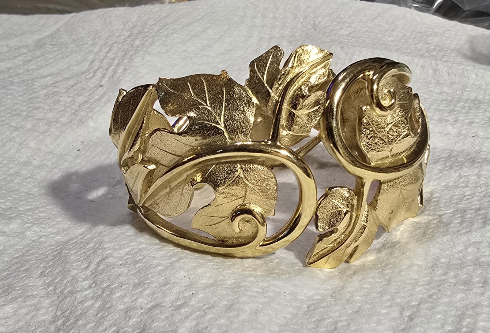 Trifani Gold Tone Hindged Cuff Bracelet Vintage