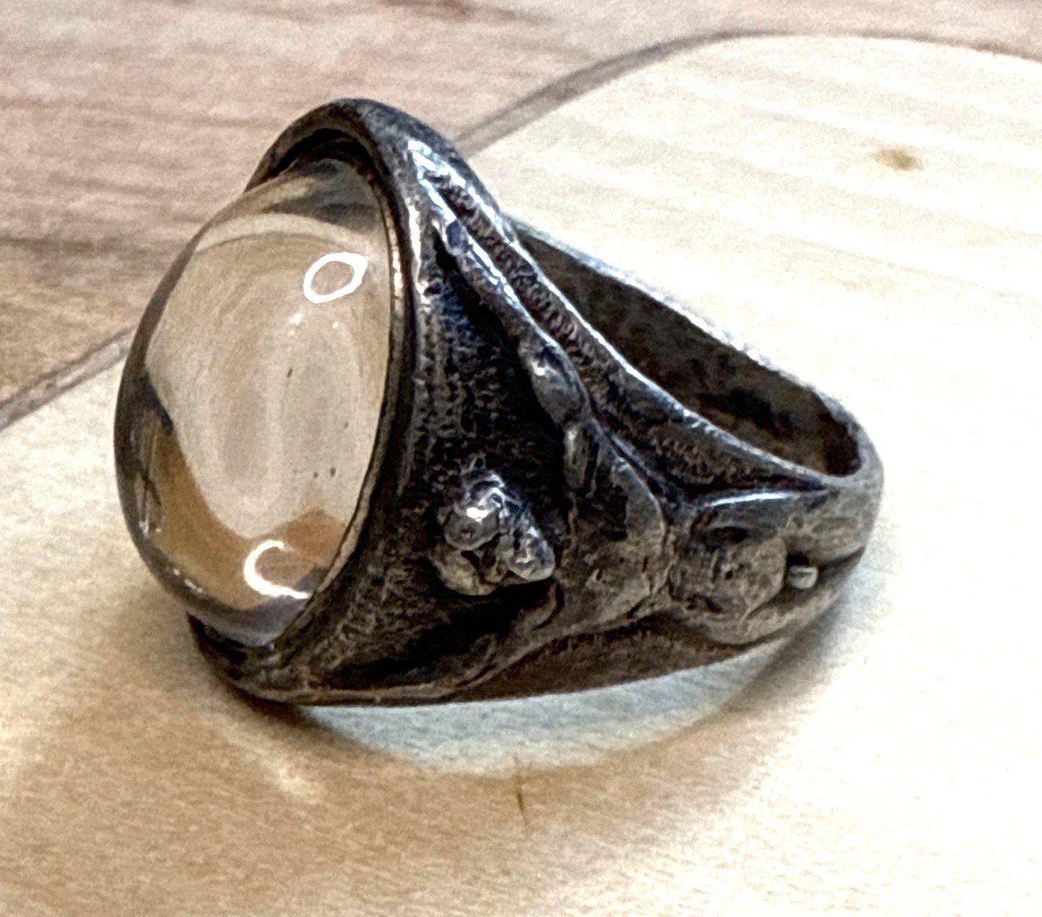 Brutalist Art Jewelry Ring | Figural Male & Female Forms | WLP Signed Studio Sil