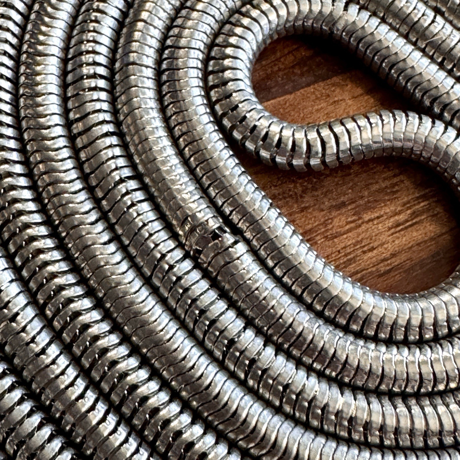 Extra Long 90” Snake Chain Wrap Necklace Multi Strand Magnetic Clasp Silvertone