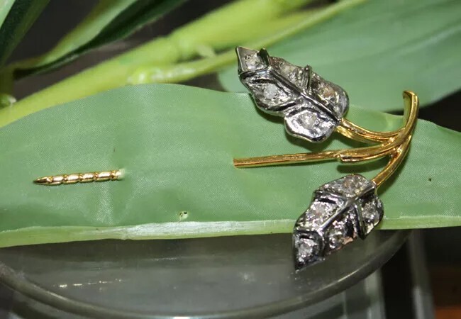 0.76ct Rose Cut Diamond 925 Sterling Silver Wedding Anniversary Stick Pin