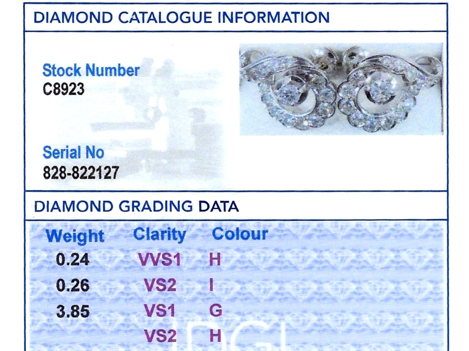 Antique 4.35Ct Diamond and Platinum Earrings Circa 1935