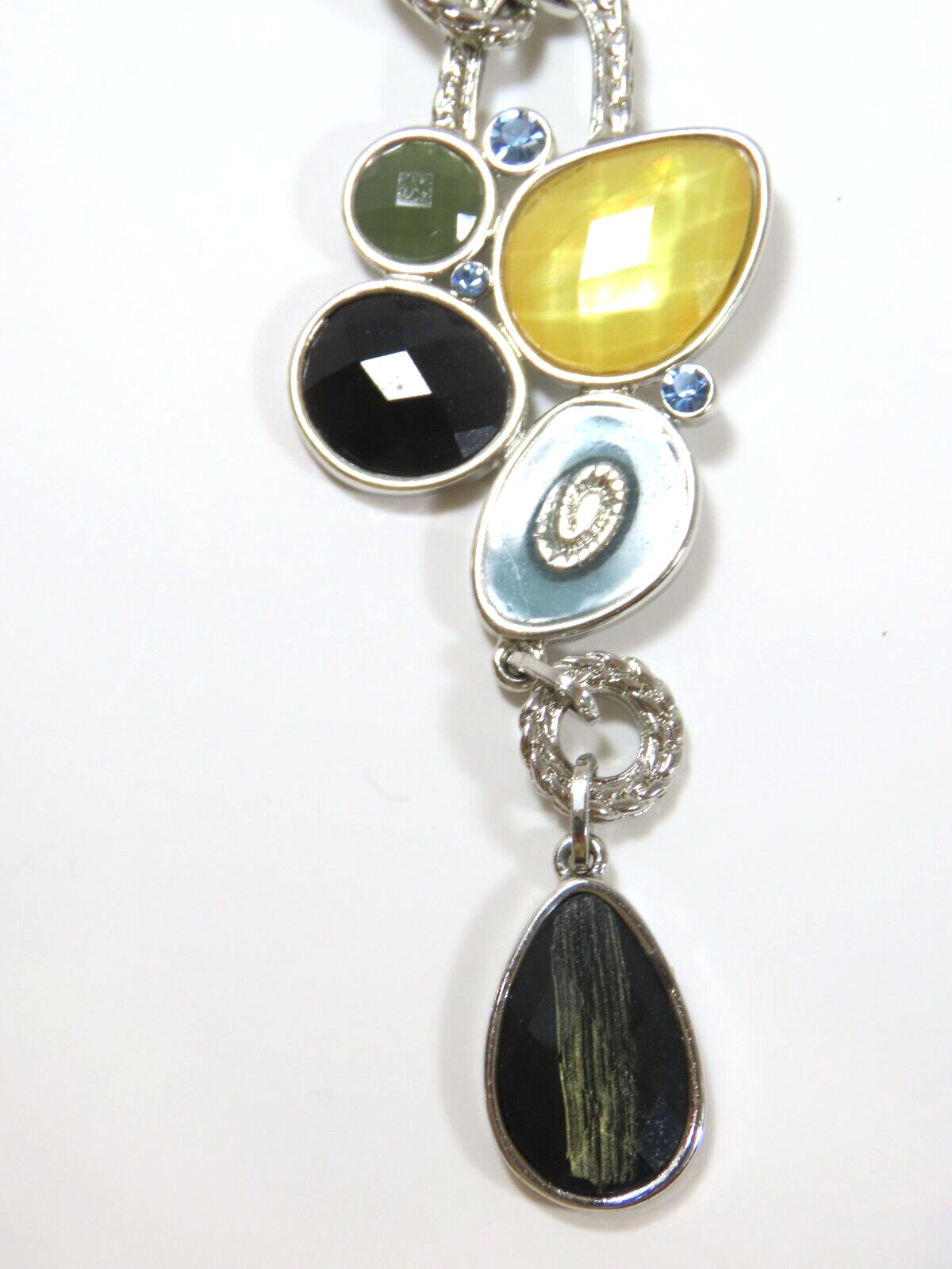 Lia Sophia Jewelry Set Necklace Earrings Cabochon Enamel + Signed D1987