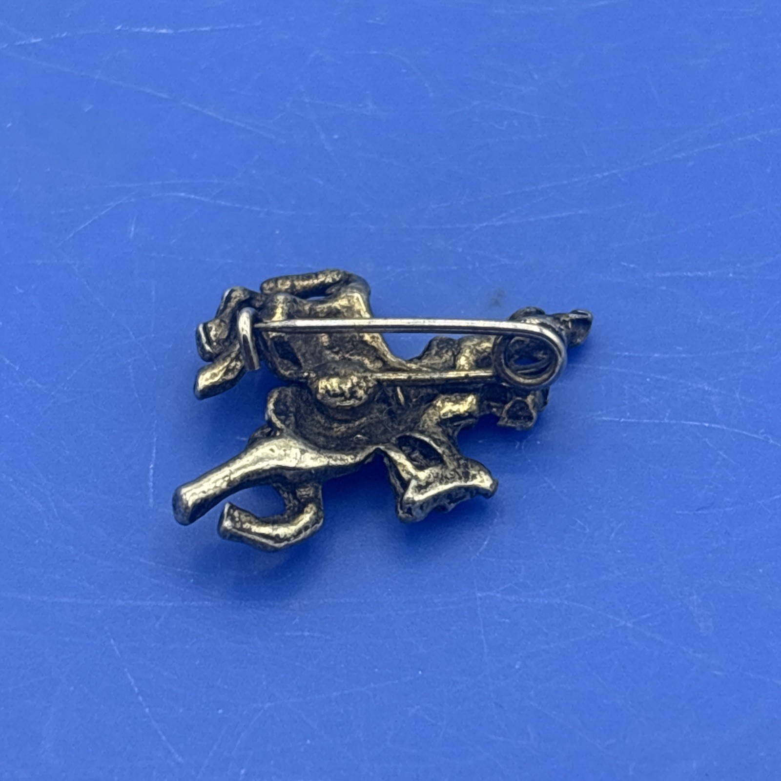 Vintage Knight on Horse Brooch Missing Stones Medieval Figural Repair Craft Pin
