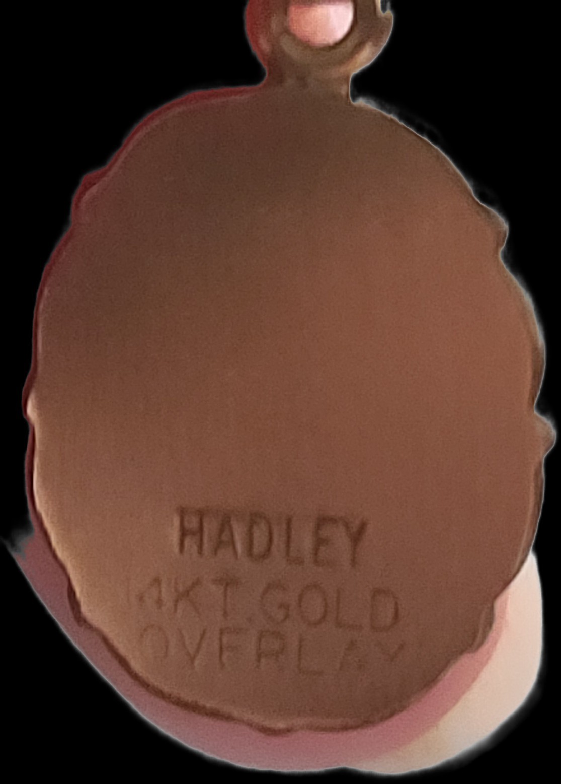 Hadley 14kt Gold Overlay Oval Pendant Signed