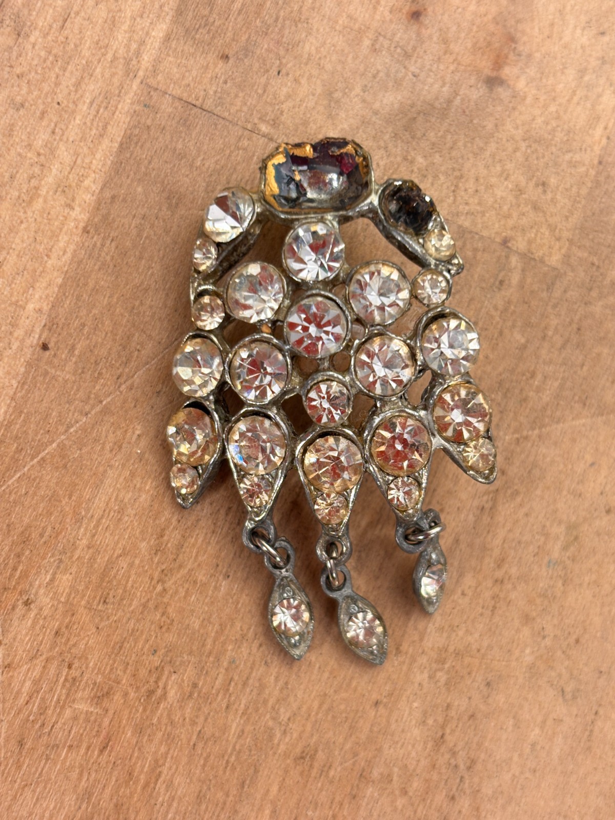 Lot of Vintage Costume Jewelry, 16 Pairs of Earrings and Brooch w Losses