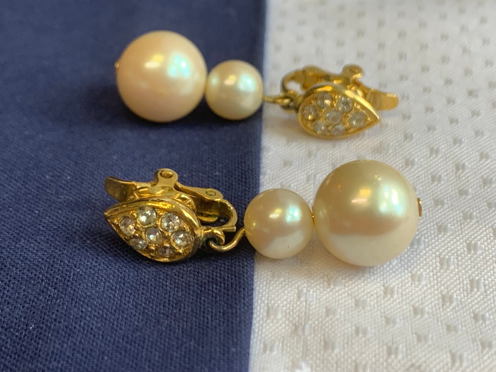 Vtg Clip-On Earring Lot Costume Jewelry Trifari Napier Avon Cloisonne Enamel