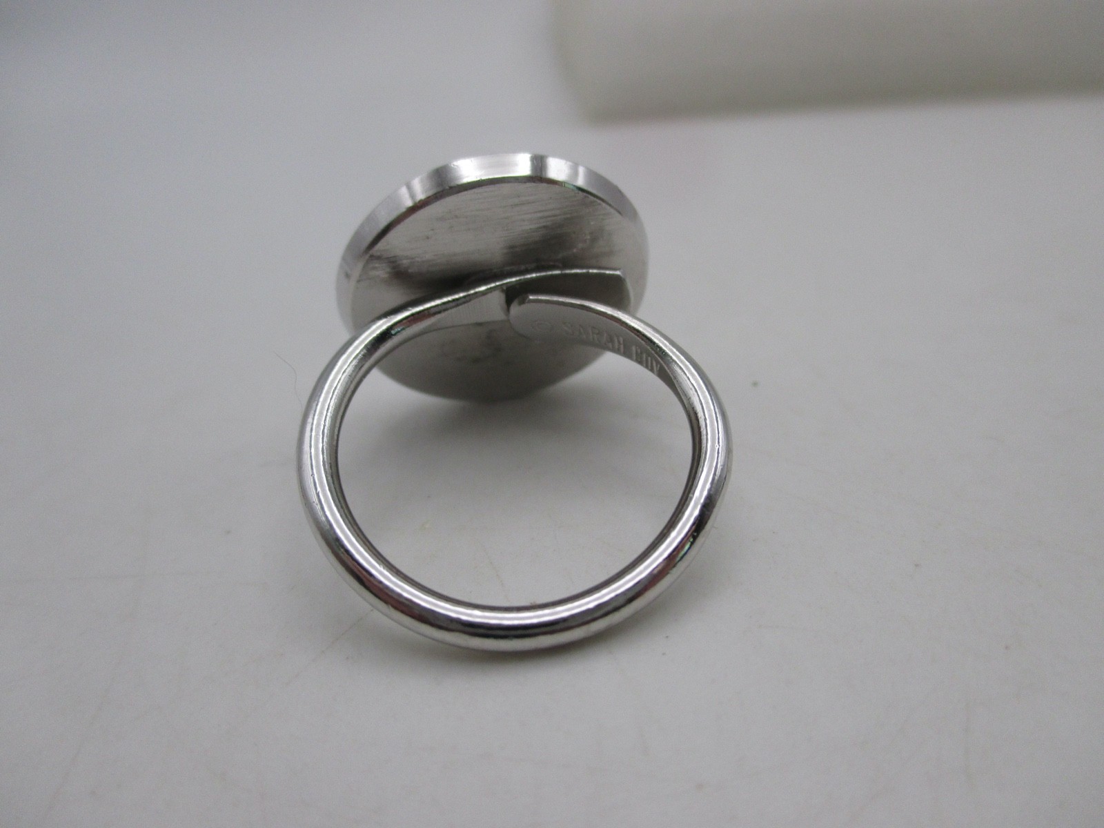 Vintage 1971 Sarah Coventry Liquid Lights Blue Rivoli Ring Adjustable