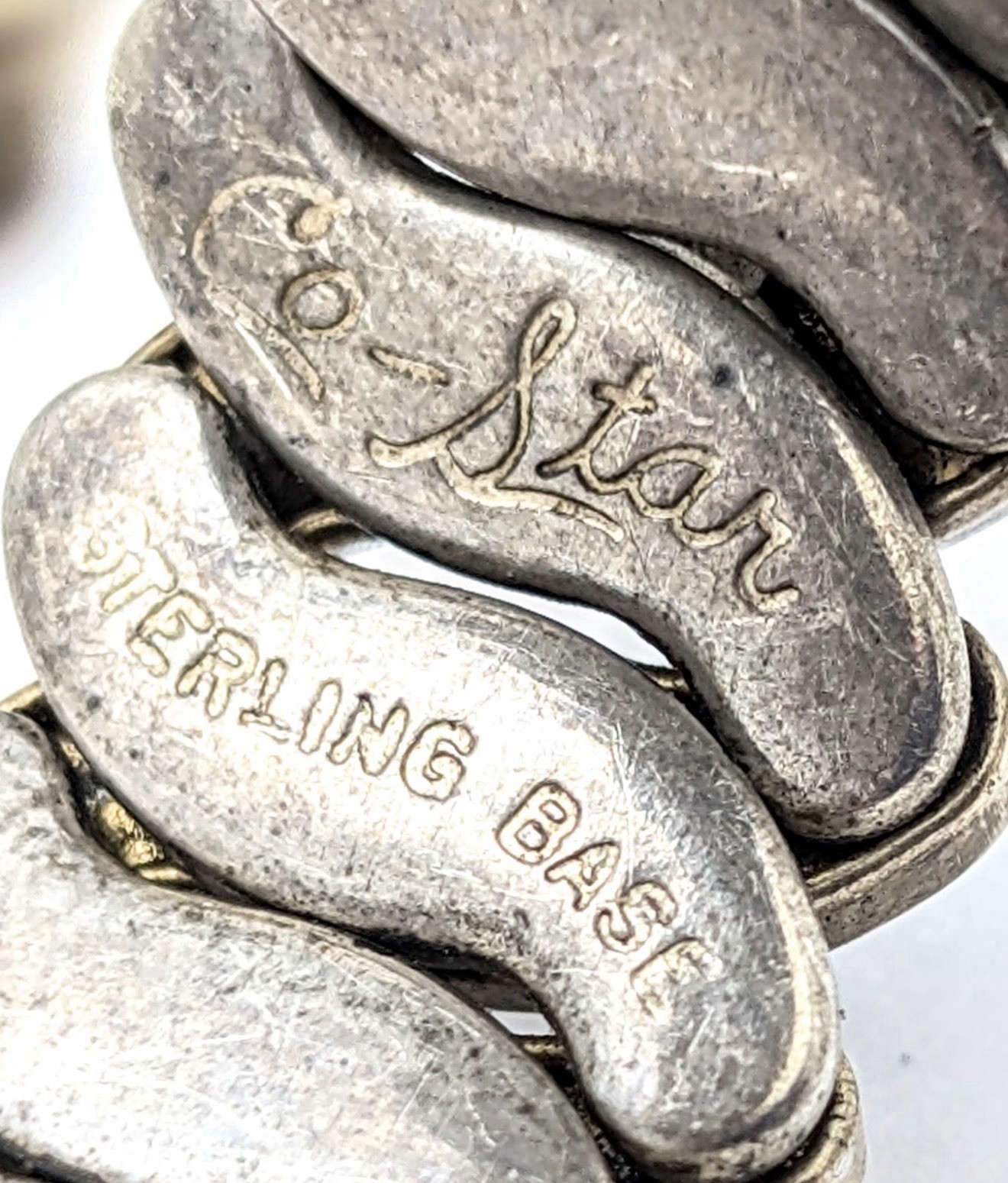 Vintage WWII Sterling Sweetheart Expansion Bracelet Heart Engraved Co-Star