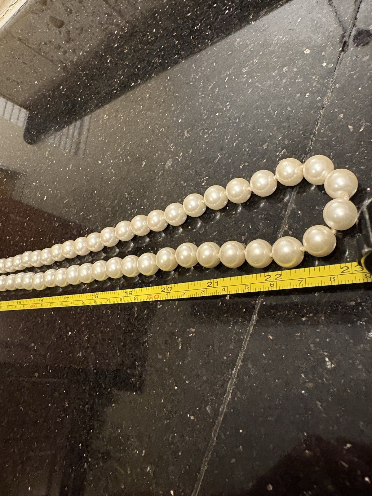 Vintage 23’ Henri Bendel Faux Pearl Necklace- has some discoloration
