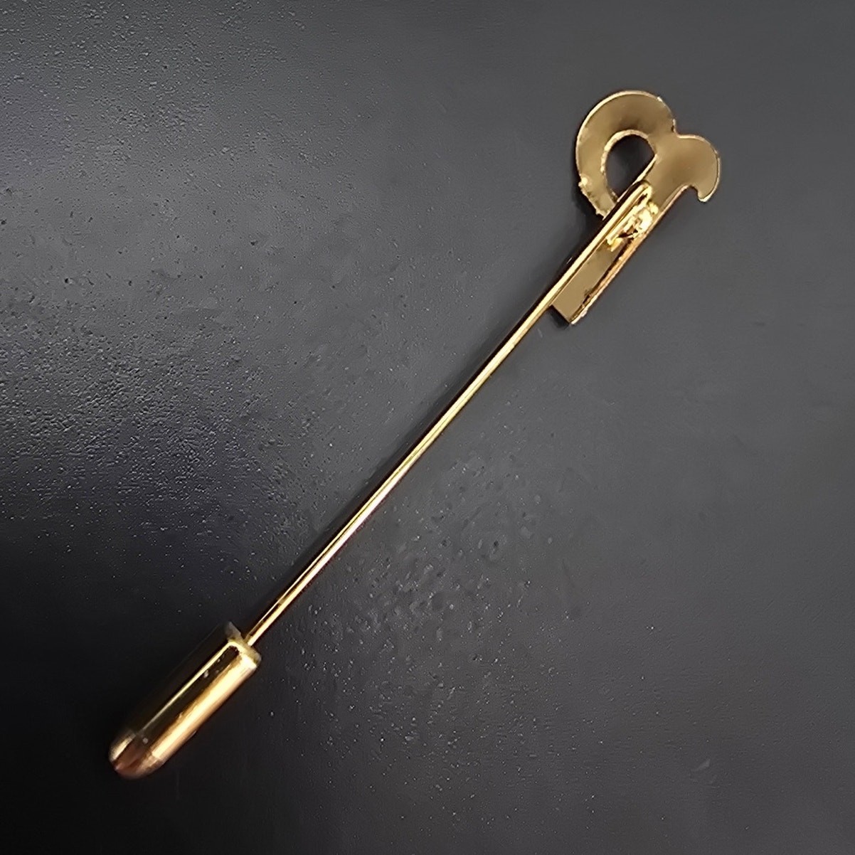 Vintage Gold Tone Letter P Initial Stick Pin Timeless Classic New Old Stock