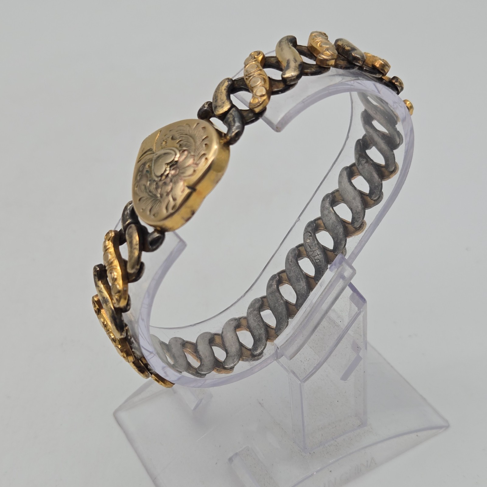 Vintage Co-Star 10k Gold-Filled Sweetheart Expansion Bracelet Stretch Heart