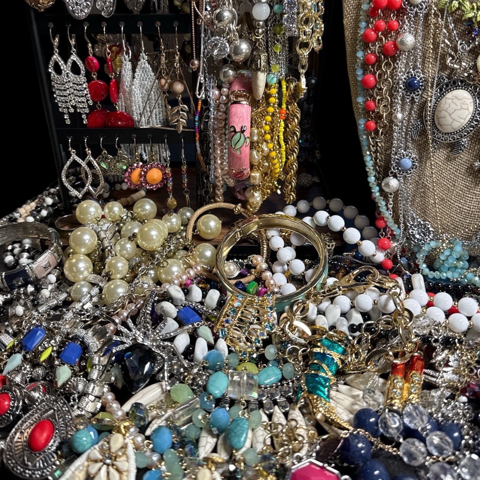 LOT Of 15 Pieces Used Costume Jewelry Vintage to Modern A Wearable Surprise!