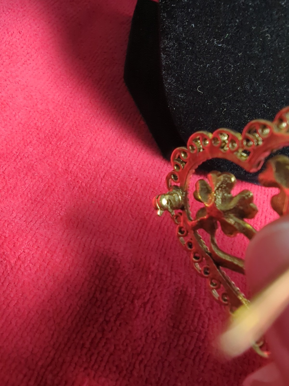 Goldtone Flower and Heart Faux Pearls Brooch & Filigree Butterfly Pin Vintage