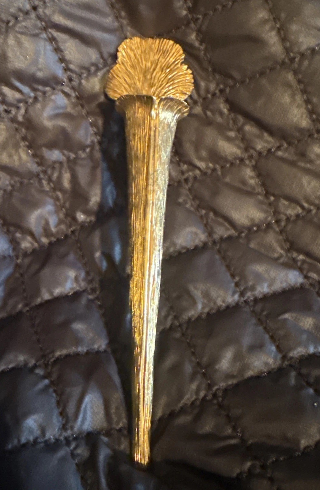 Vintage MIGNON FAGET Sterling Gold Wash Flower Brooch Pin
