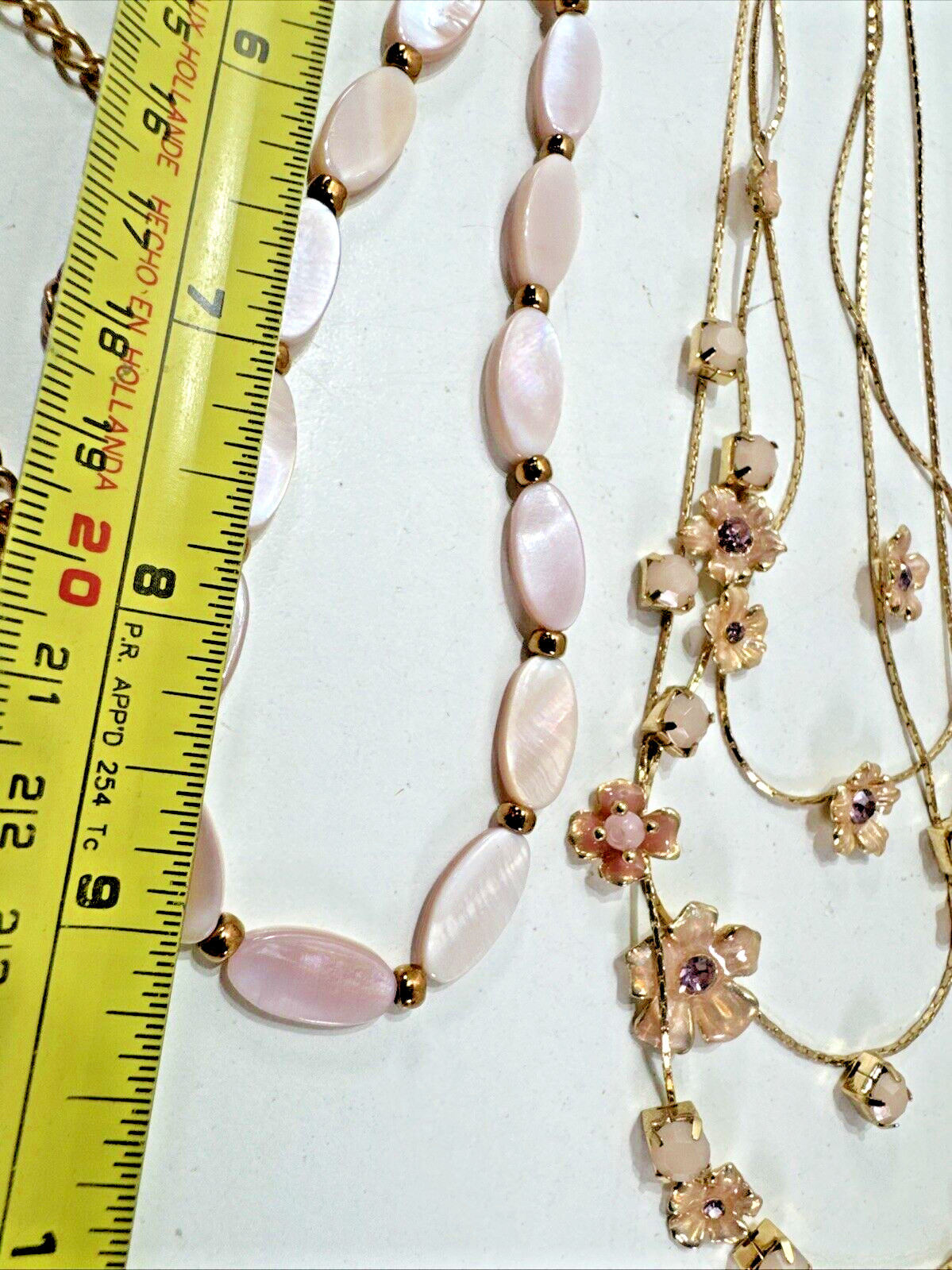 Beautiful Vintage Estate Lot 3x Beaded/Metal/STONES Necklaces 1 New w Tags