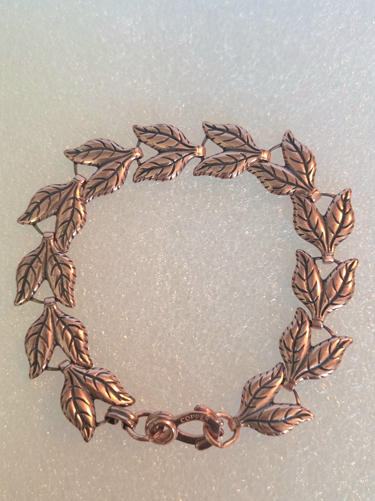 Copper Leaf Wreath Bracelet