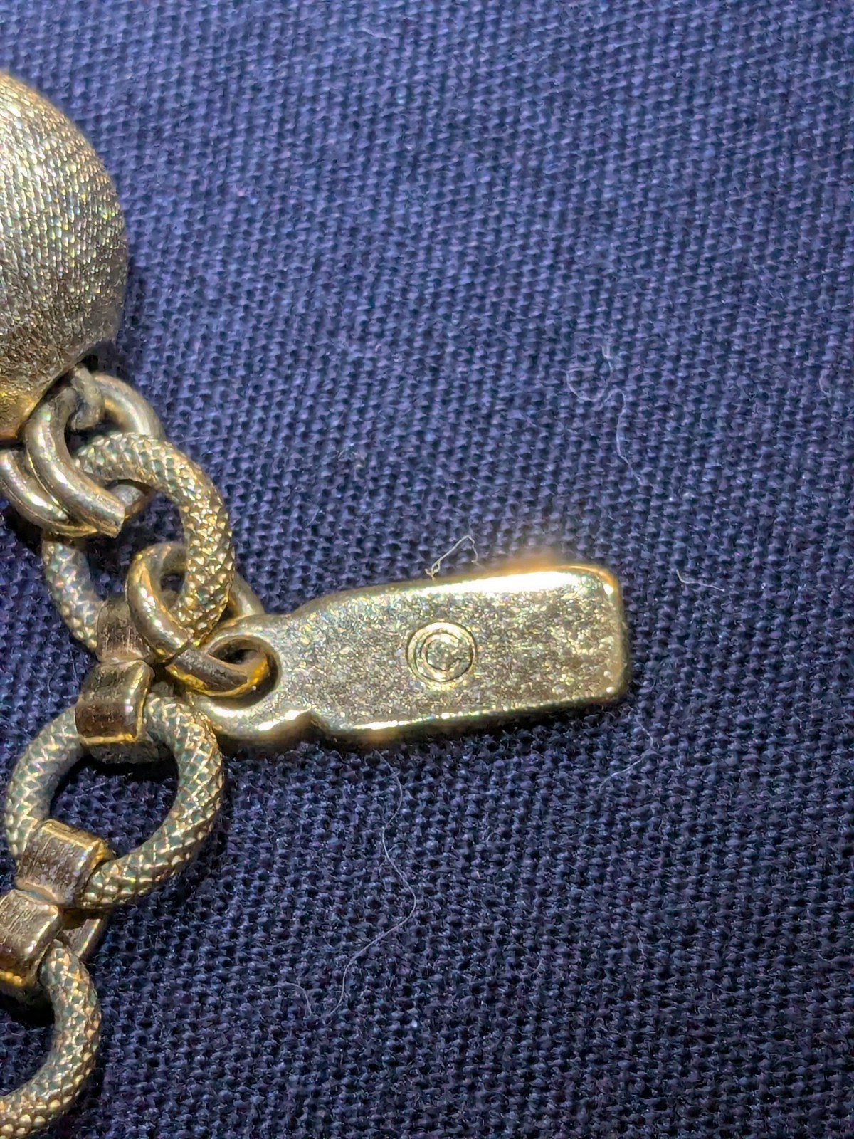 Vintage Monet Textured Gold‑Tone Bead Necklace 15–17″ Adjustable Signed 37.82g