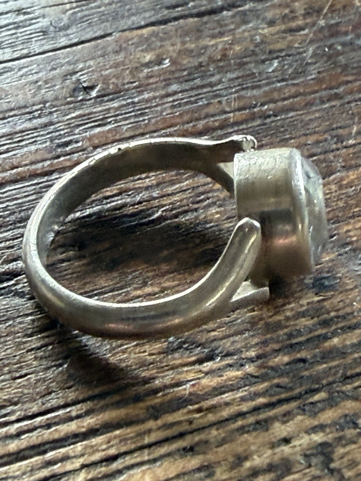 N.E From Vintage Denmark 925S Sterling Silver Modernist Ring Rock Crystal 4