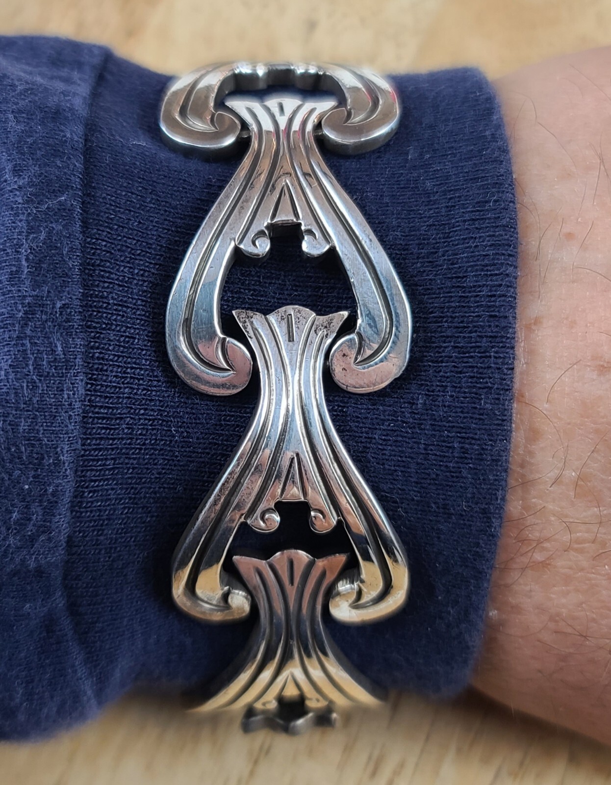 VTG Taxco MEX Sterling 925 Solid Silver 6.5″-6.75″ Chain Bracelet 76 Grams