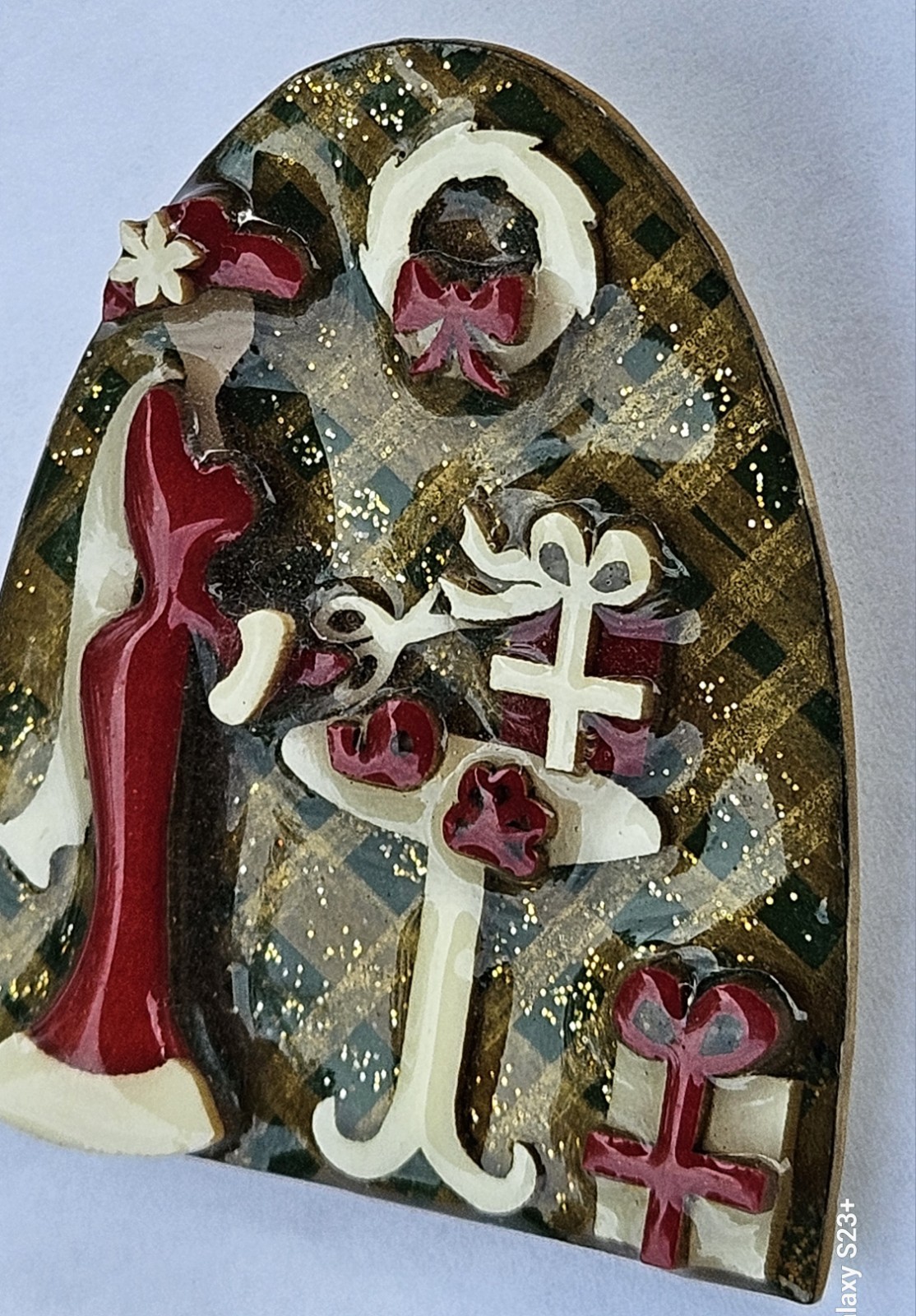 HTF Ultra Rare Lucinda Pin Vtg Christmas, Red Hat, Early Logo Label, Gifts