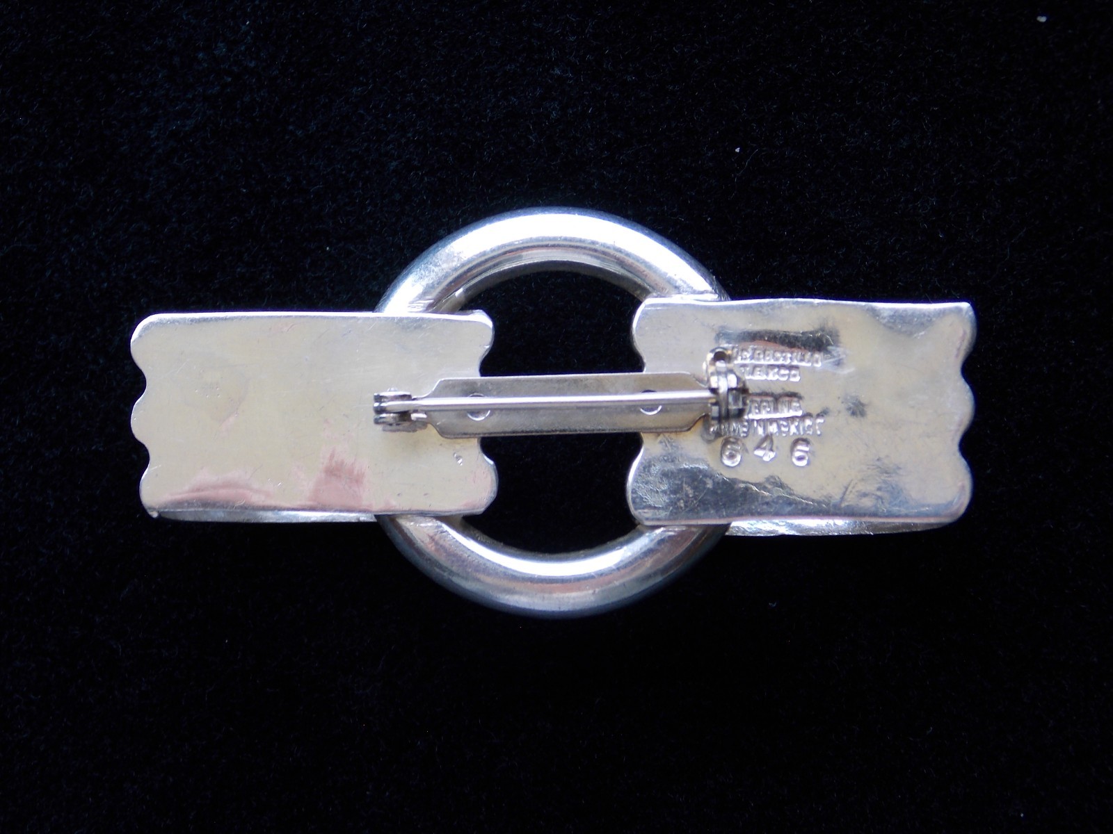 Vintage Los Castillo Taxco Mexico 925 Sterling Silver Scarf Pin Brooch 1942-1948