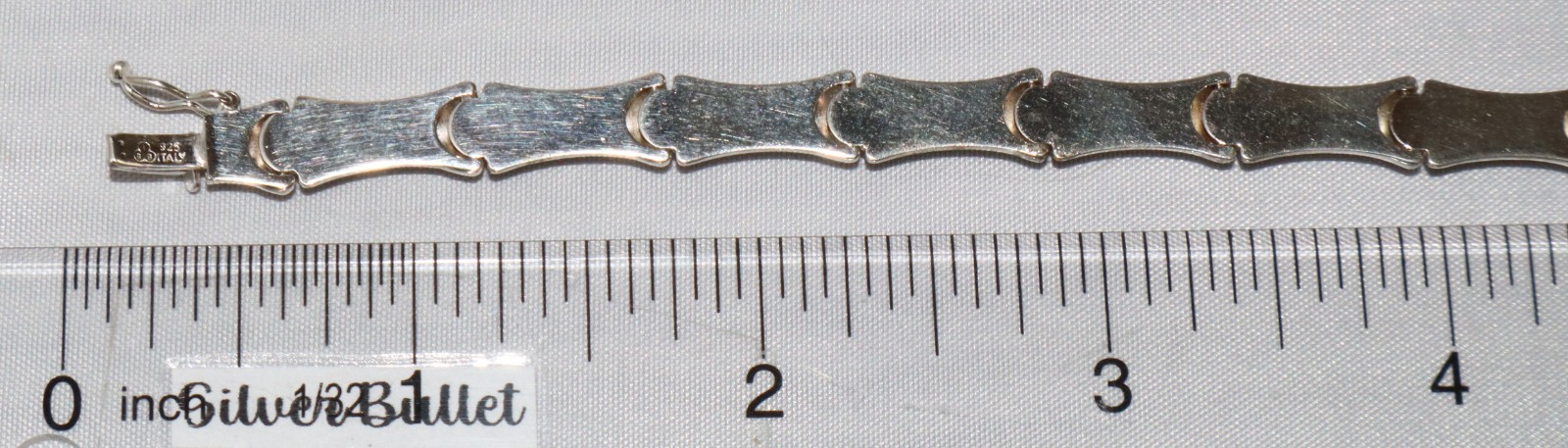 Vintage IBB Sterling Silver Bamboo Link Bracelet 7.5 inches 10.9 grams