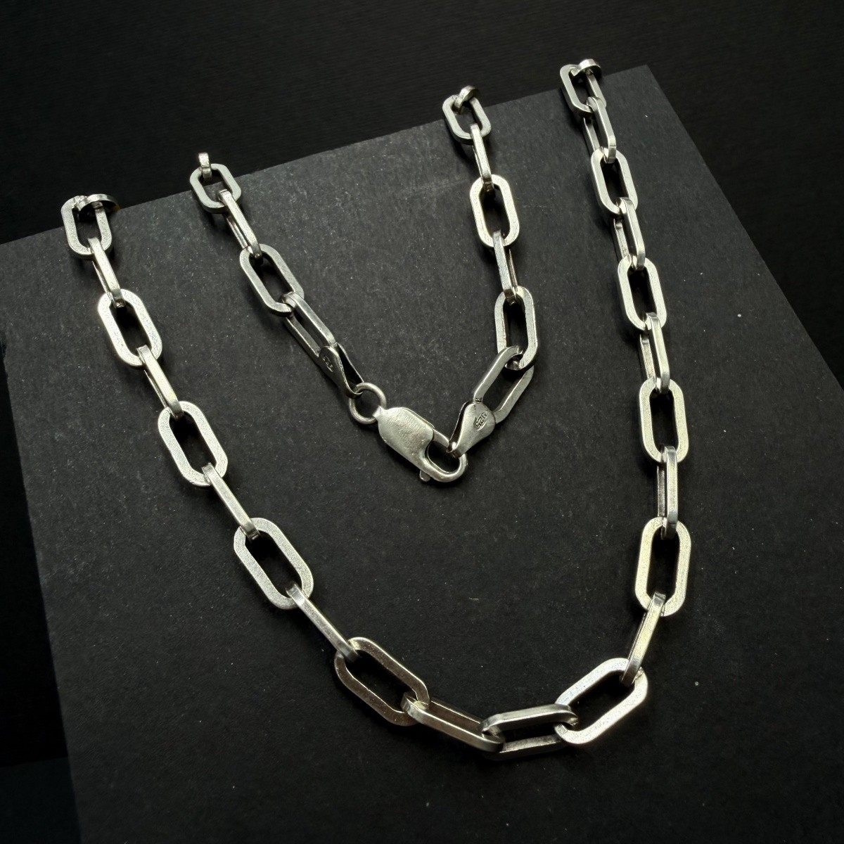 Vintage Italy 925 Sterling Silver Men’s Chain Necklace Unisex Jewelry 31.5g
