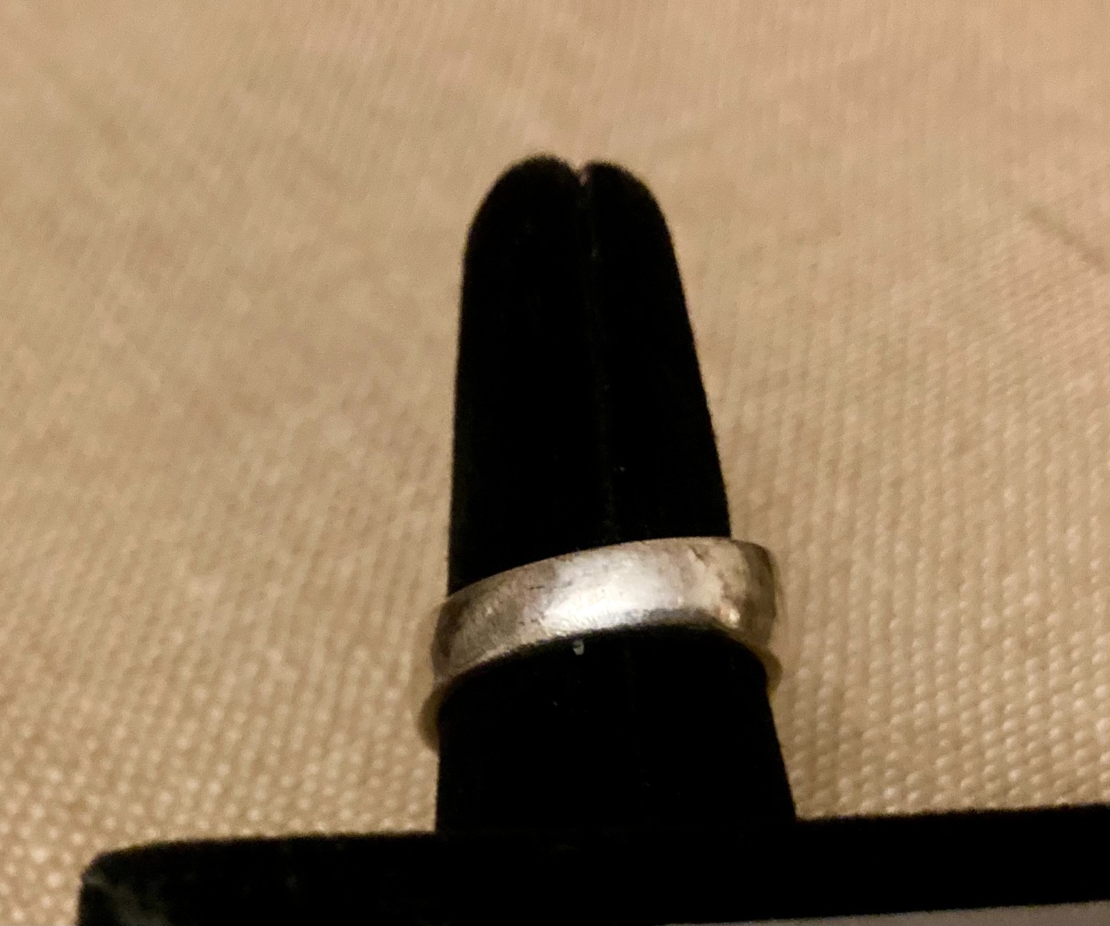Vintage Silver Tone Marcasite Ring Leaf Feather Signed CW Size 6.5