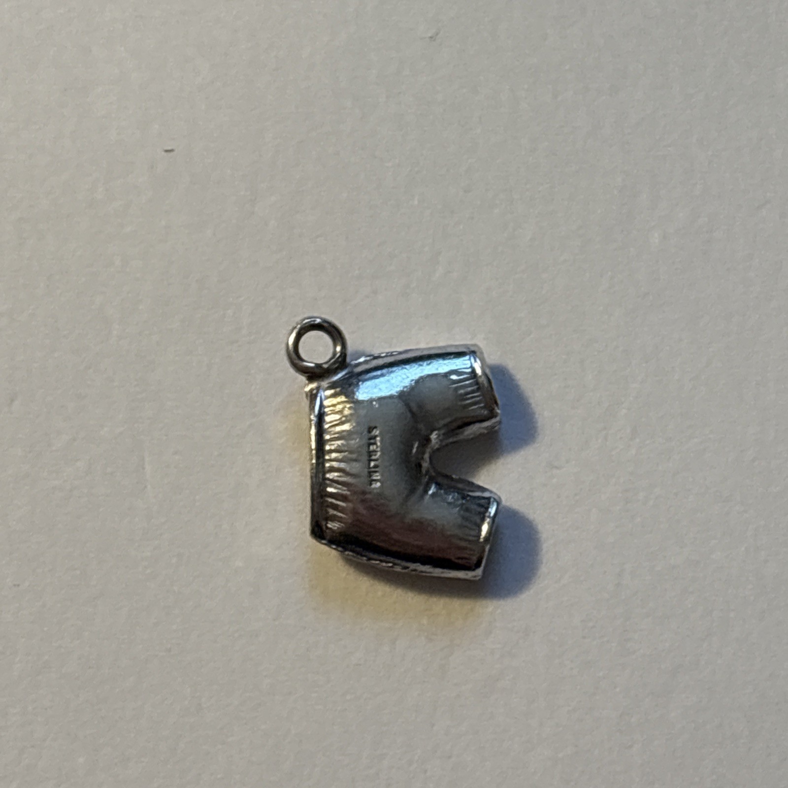 Vintage Sterling Silver Swim Trunks 3D Charm Beach Vacation Figural 0.78g