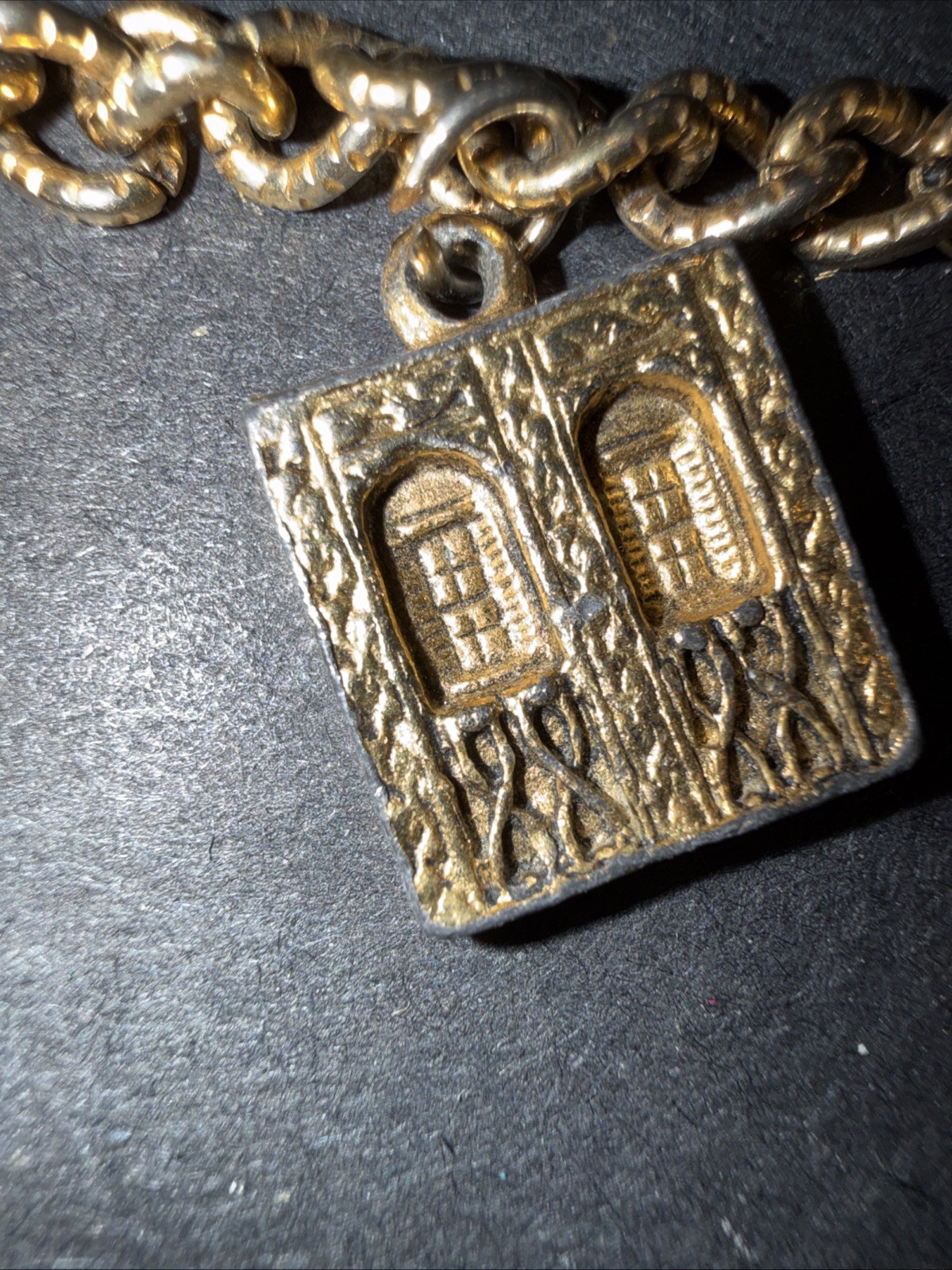 Vtg Coro Old Absinthe House Copper Bronze Tone Charm Bracelet New Orleans