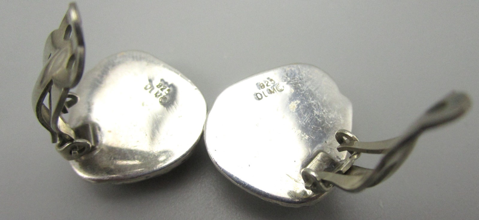 WHIMSICAL DIAN MALOUF STERLING SILVER MONKEY HEAD CLIP ON EARRINGS 