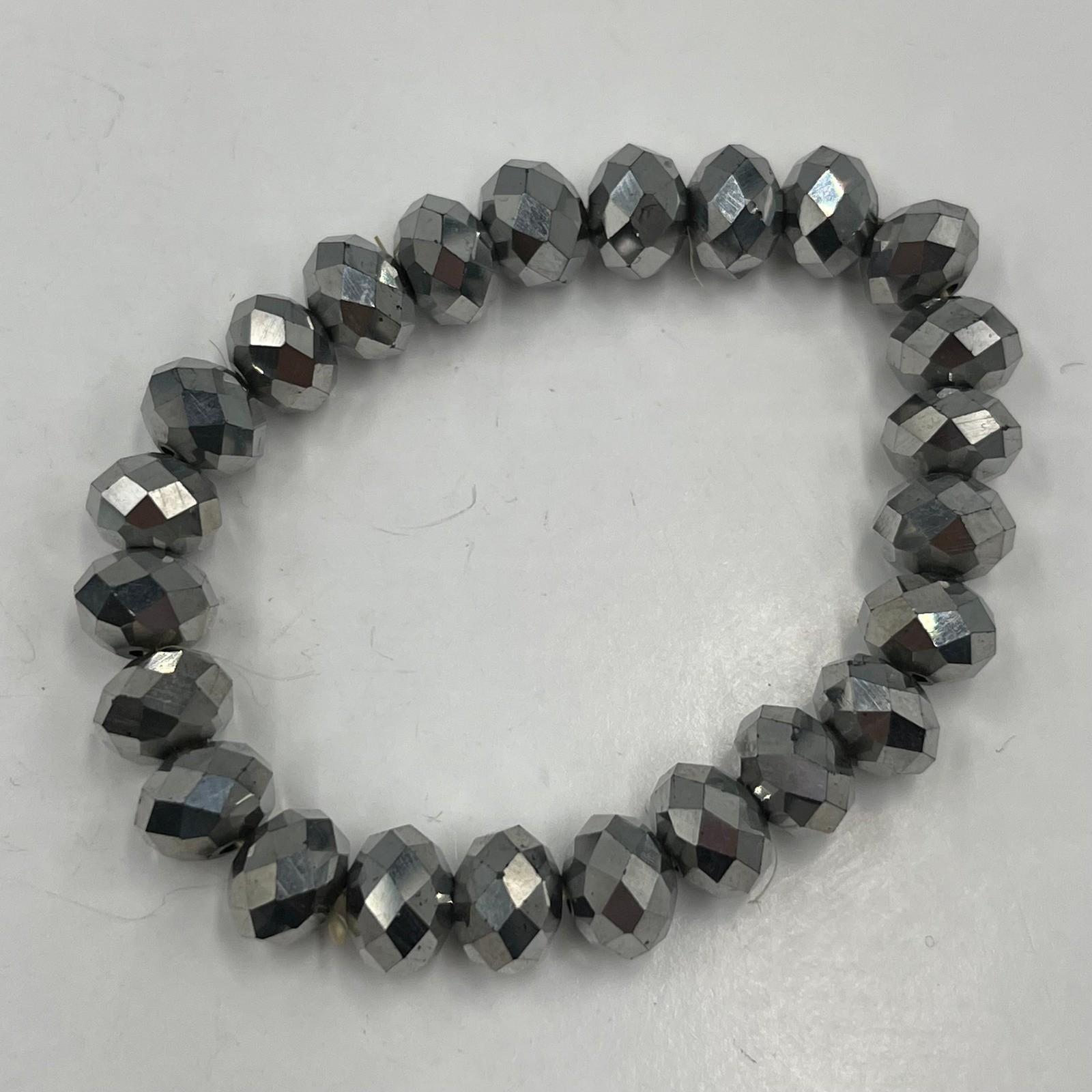 Vintage Faceted Glass Bead Jewelry Set – Graduated Necklace & 3 Stretch Bangles