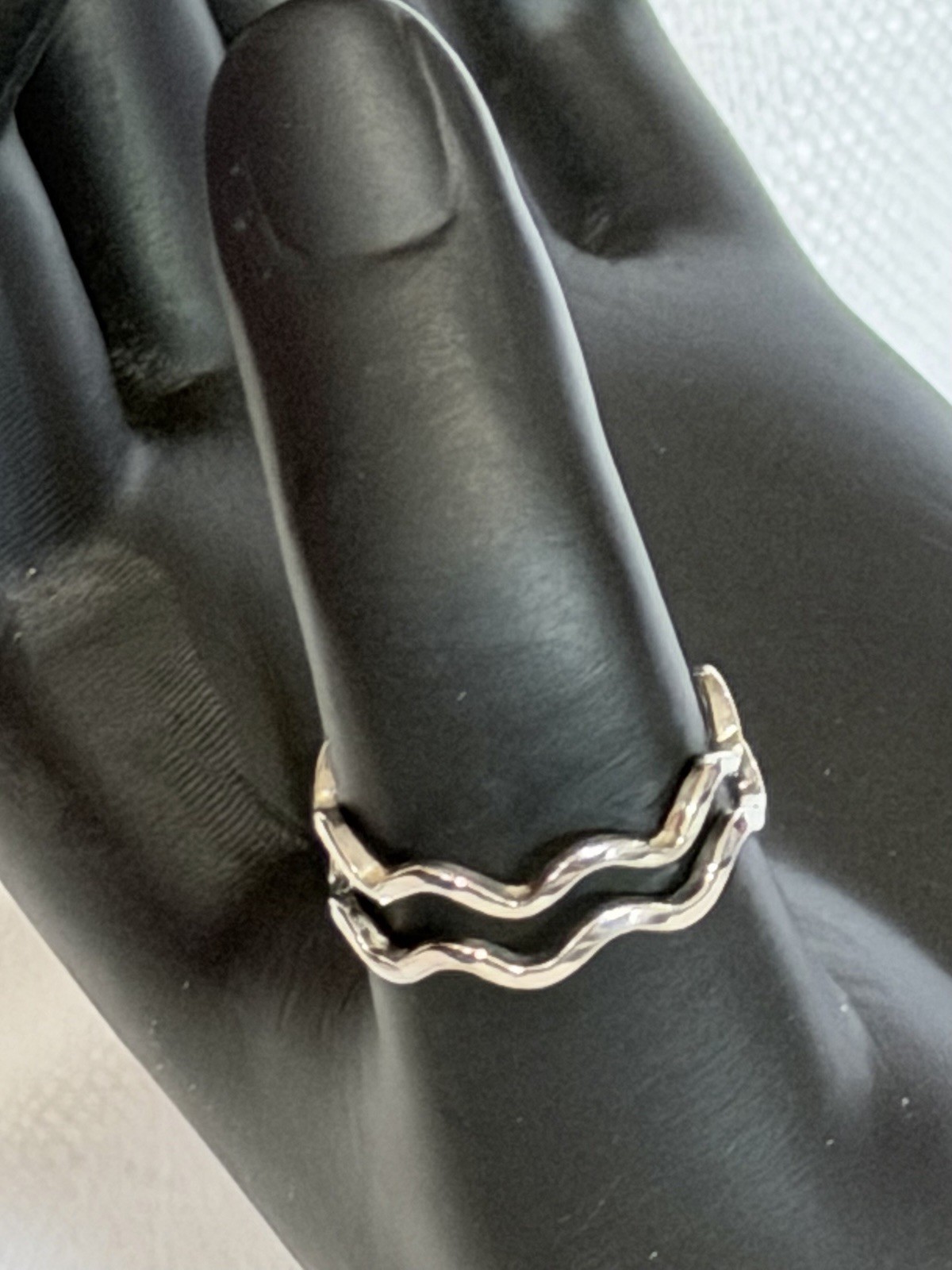 1978 Avon FASHION WAVES RING Stackable Gold & Silver-Tone Set of 5 Size 9 VTG