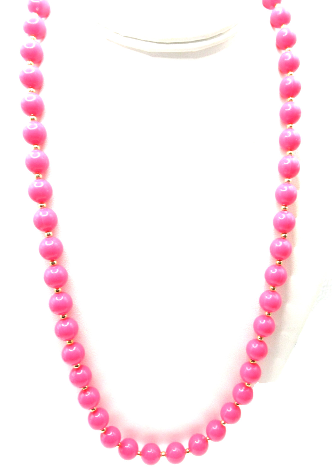 Bubble Gum Pink Beaded Necklace Vintage