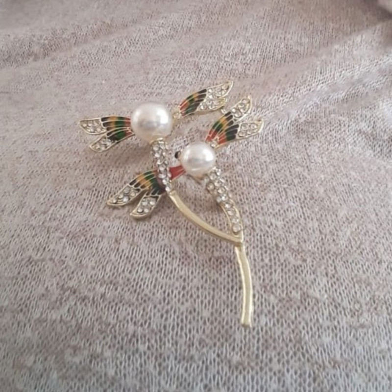 Dragonfly Brooch Large Couple Flying Insect Dragonfly Pin Women Men Jewelry Gift