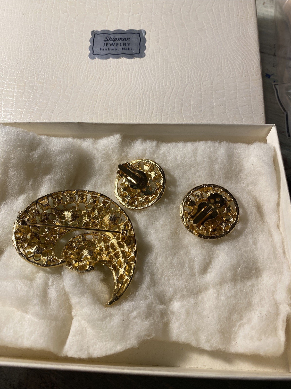 Vintage Brooch And Earrings