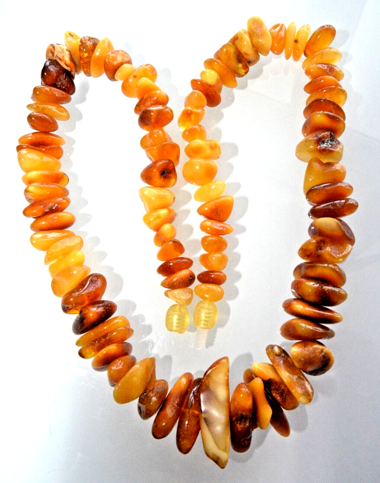 ✅49cm = 44gr RUSSIAN SOVIET BALTIC AMBER BEAD NECKLACE 琥珀 BRACELET STONE PENDANT