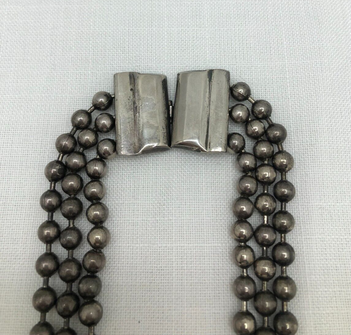 VINTAGE DAUPLAISE Pearl Shape Chain White Brown Round Pendant Necklace
