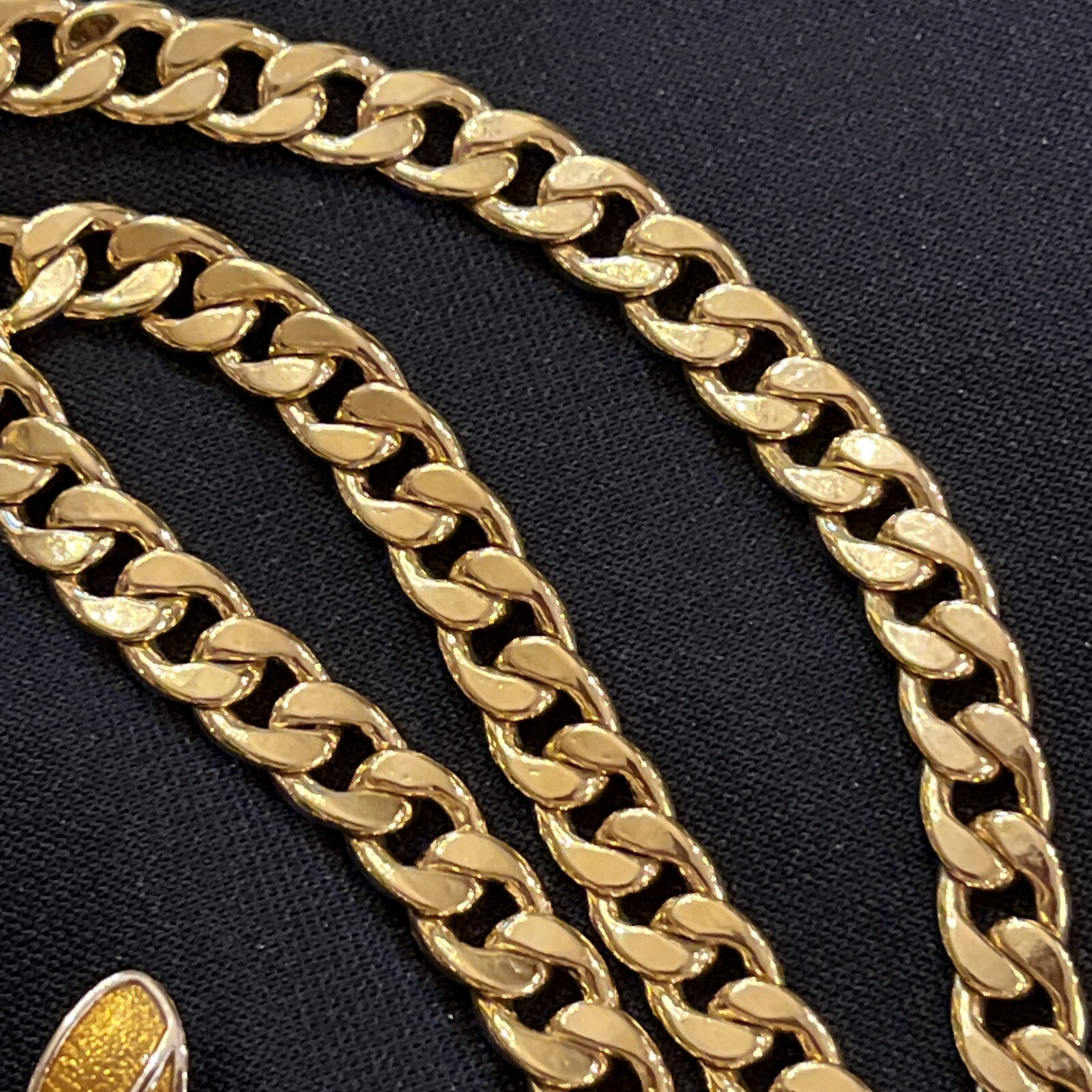 Vintage Napier Long Gold Tone Chain Double Bee Brooch & Clip On Earrings Set