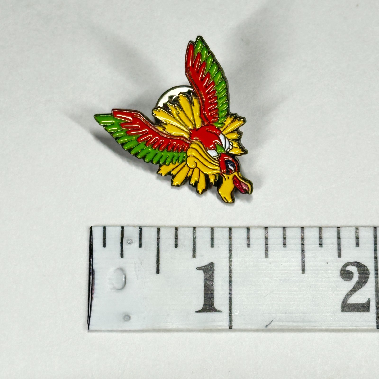 Colorful Enamel Vintage Nintendo Pokémon Ho-Oh Pin Badge GR/GF Stamped on Back