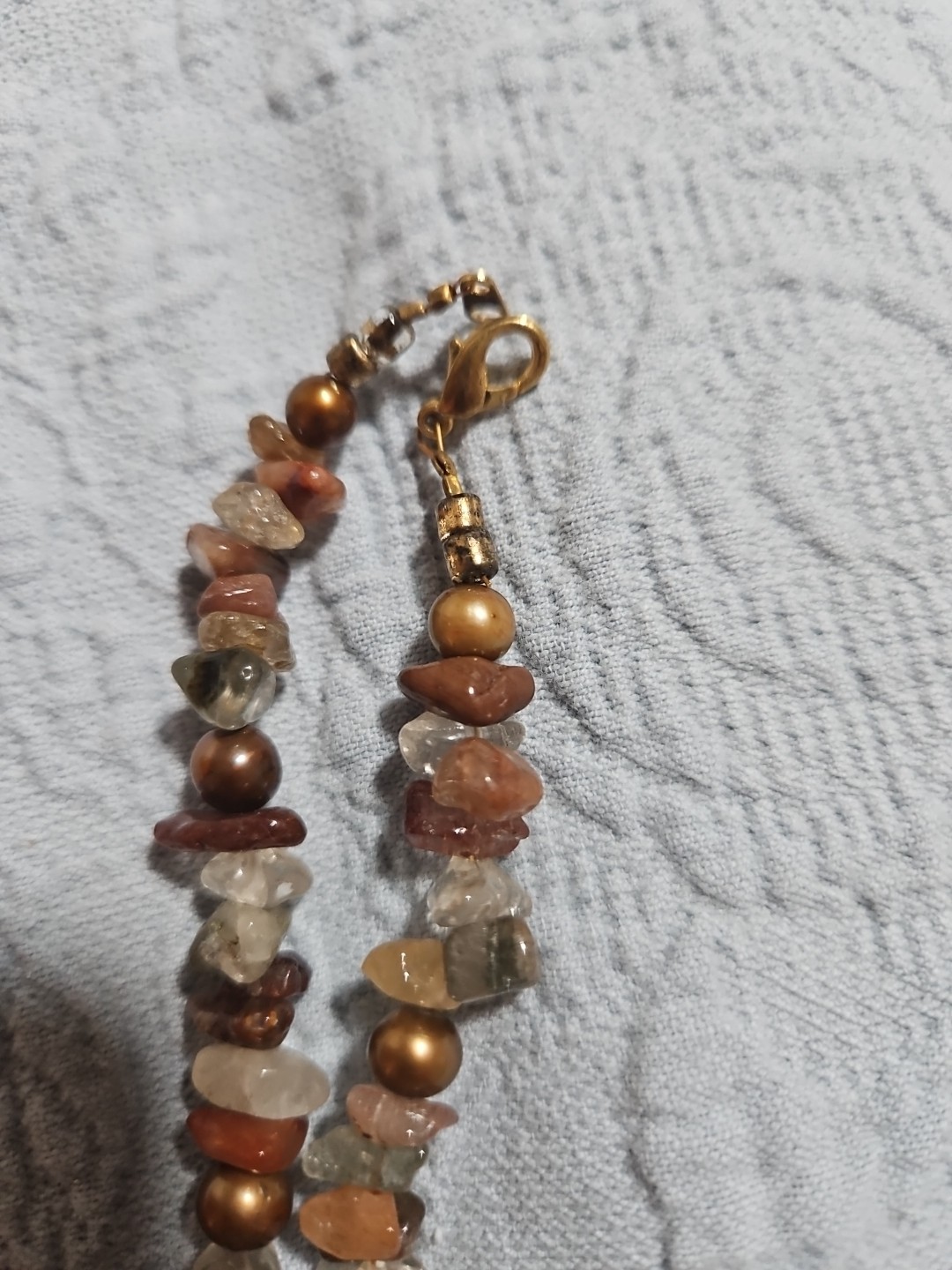 Vintage Multi-Stone Necklace and Bracelet Set 17.5in Necklace And 7in Bracelet