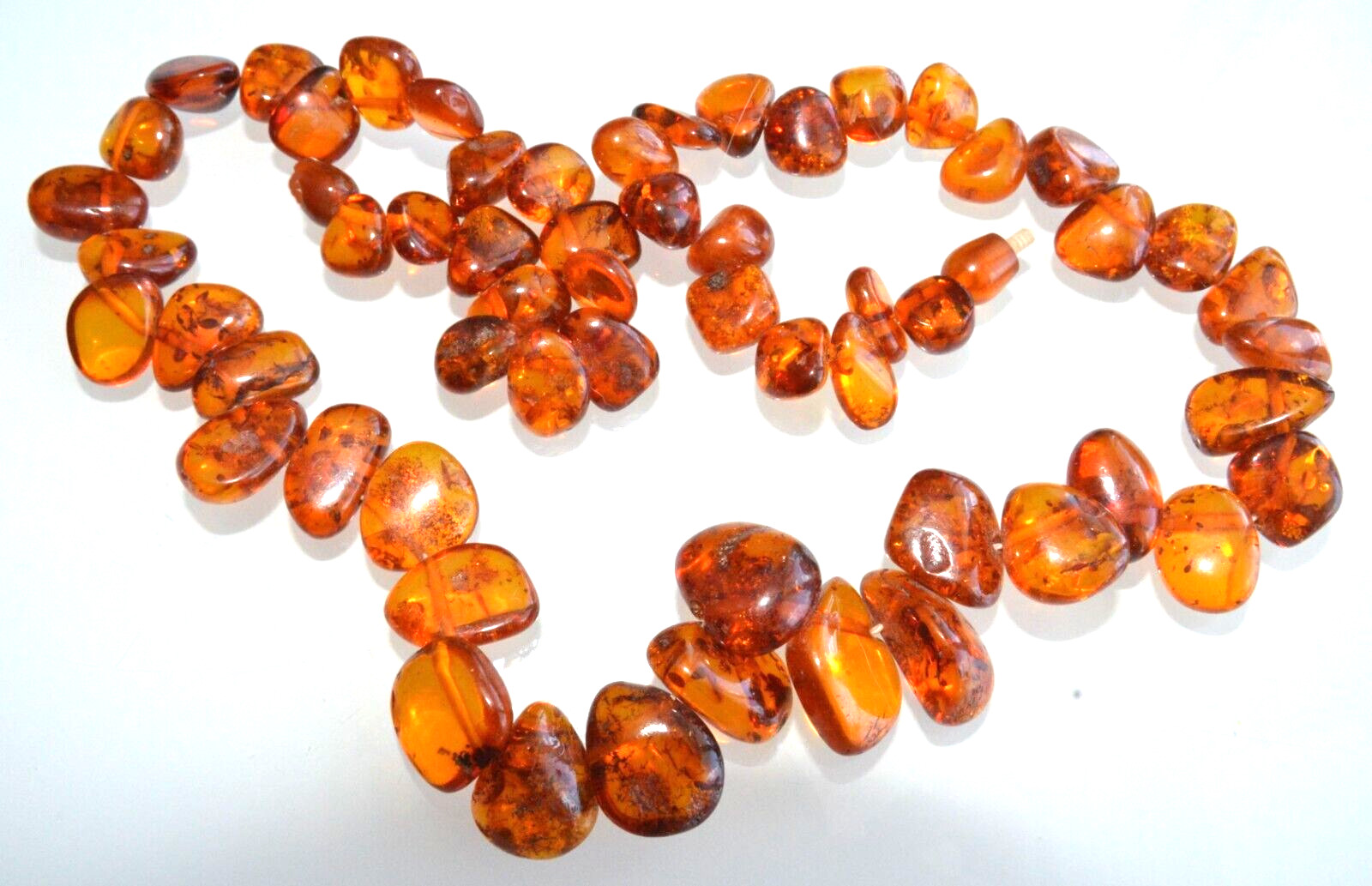 ✅60cm = 54gr RUSSIAN SOVIET BALTIC AMBER BEAD NECKLACE 琥珀 BRACELET STONE PENDANT
