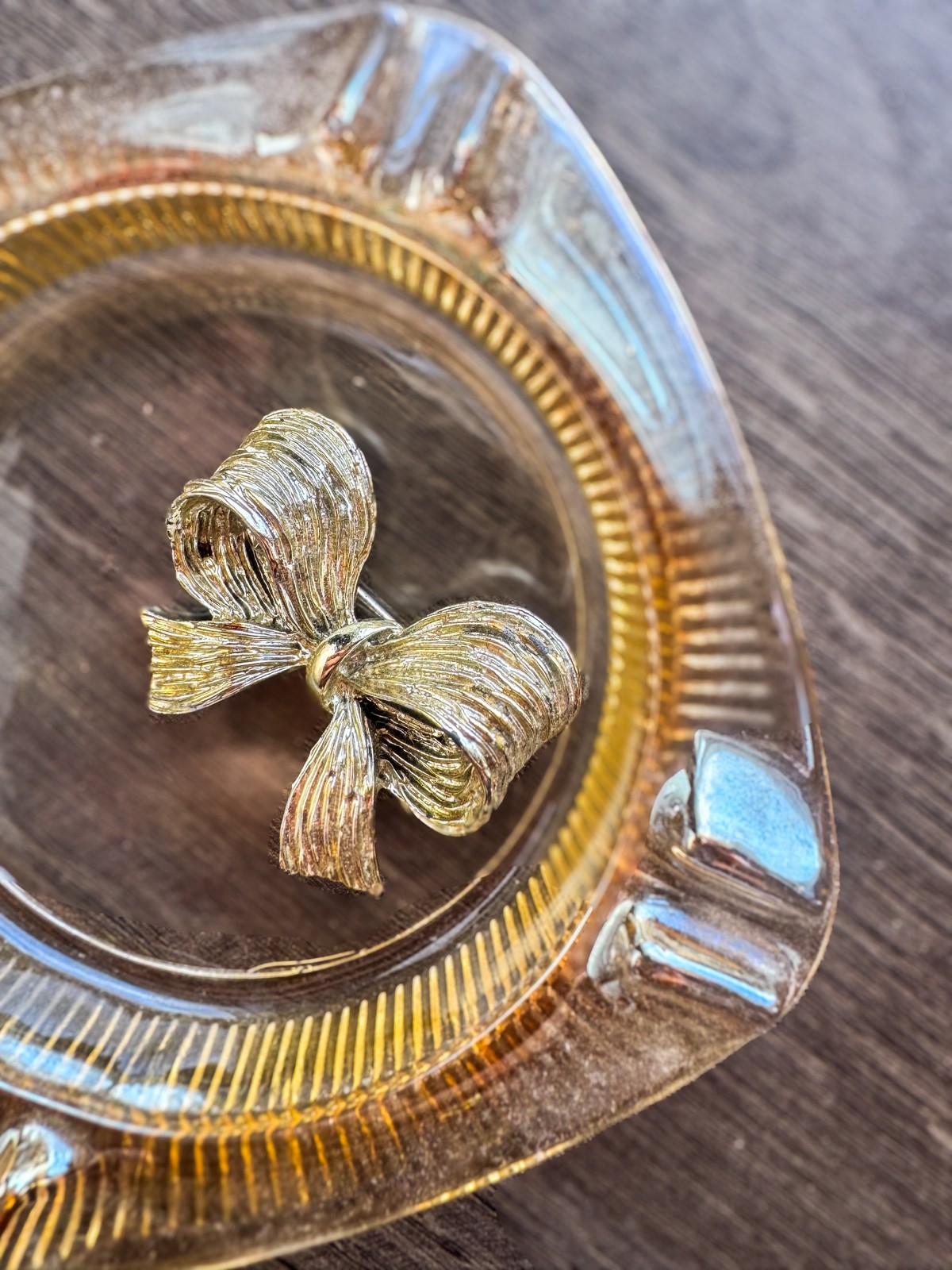 Vintage Silver Bow Brooch