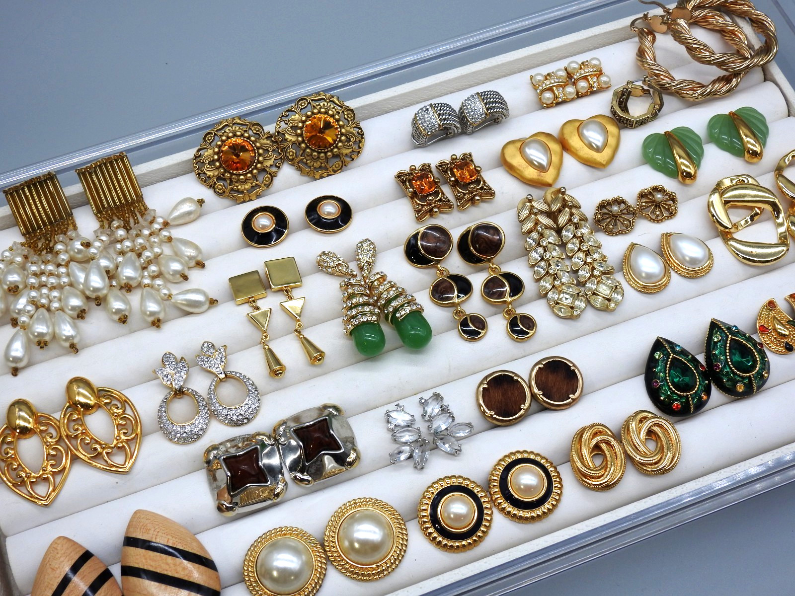 Vintage Now Lot Chunky Statement Earrings Dangle 80’s Costume Enamel Post