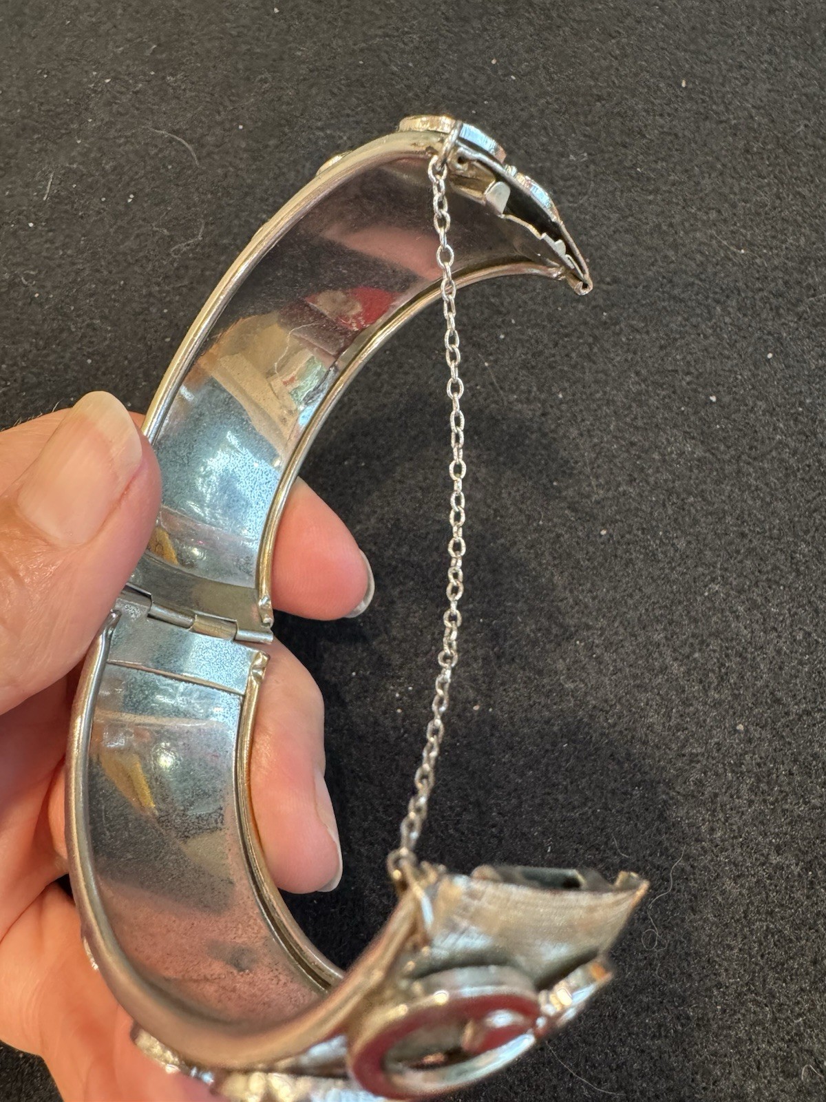 Vintage Whiting & Davis Hinge Cuff Bracelet
