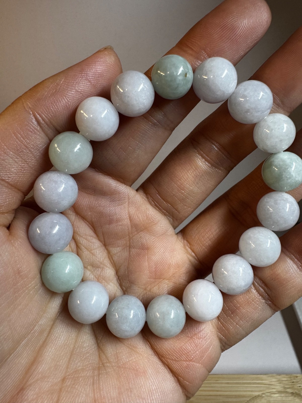 Natural Burmese A-Grade Jade jadeite beads bracelet 10-11mm new in box free ship