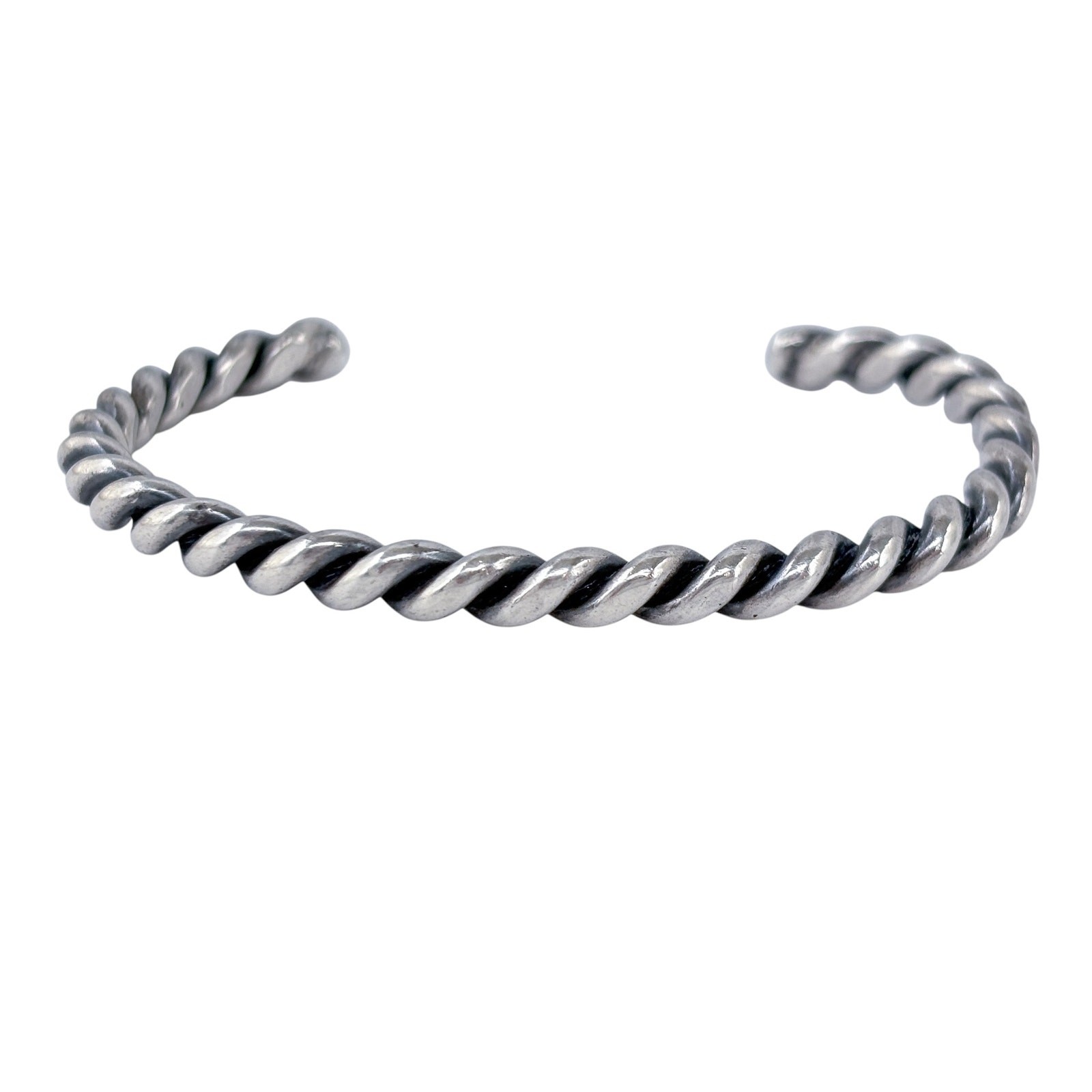 Southwest Twisted Wire Cuff Bracelet | Vintage Sterling Silver 925 | 6.5″